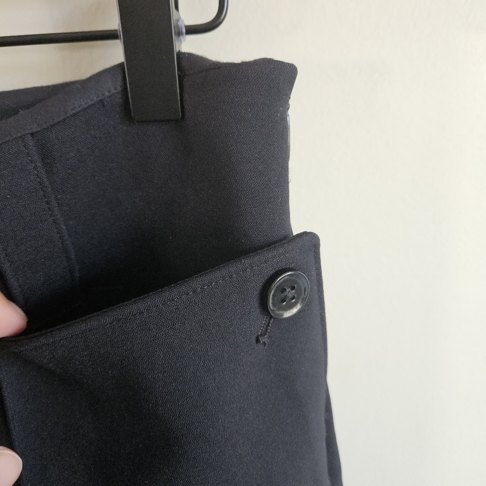 The Row Black Straight Leg Button Pocket Trouser Pants - Picture 5 of 9